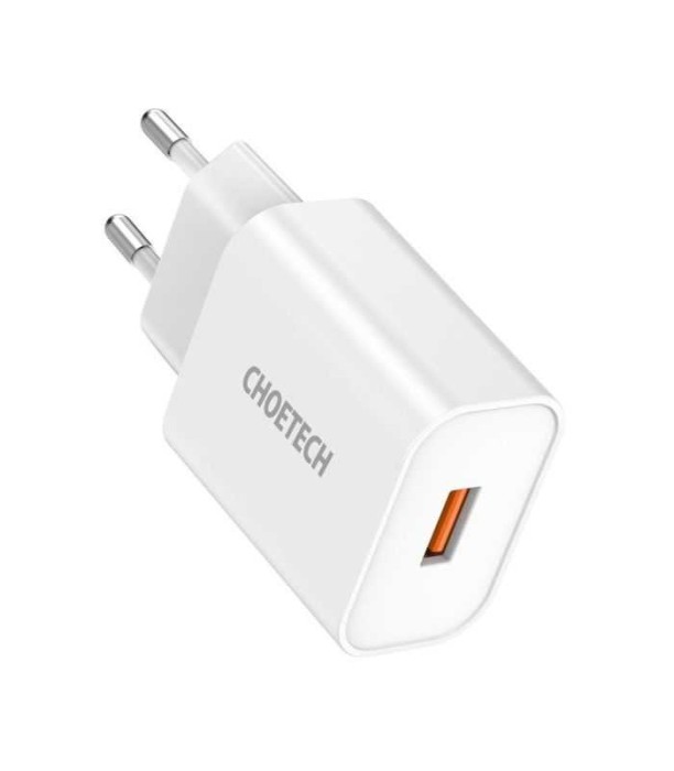 Incarcator retea Choetech 1x USB A QC 3.0 18W alb Q5003-EU-WH