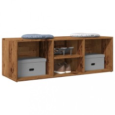 Banca depozitare pantofi lemn vechi 105x35x35 cm lemn prelucrat GartenMobel Dekor foto