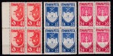 ROMANIA 1942 LP 148 I - 1 AN DE LA DESROBIRE BUCOVINA BLOCURI DE 4 TIMBRE STARE MNH