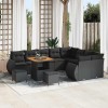 Set de canapele pentru grădină 12 pcs Negru 80 x 80 x 71 cm