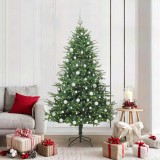 vidaXL Brad de Crăciun artificial pre-luminat cu set de bile Verde 3395351