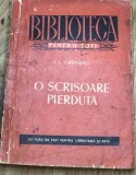 LITR001 BPT0884 Biblioteca Pentru Toti - I. L. Caragiale - O scrisoare pierduta