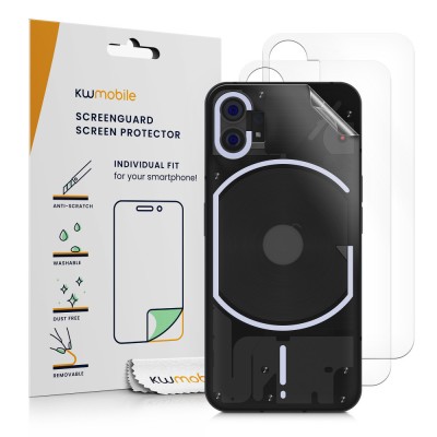 Set 3 folii de protectie Kwmobile pentru Nothing Phone 1, Spate, Polimer, 59502.5 foto