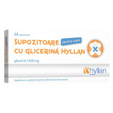 Supozitoare cu glicerina 1500 mg pentru copii, 12 bucati, Hyllan, Hyllan Pharma