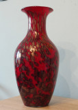 Vaza foarte mare , sticla opalina spatter, probabil Murano