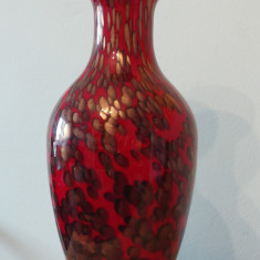 Vaza foarte mare , sticla opalina spatter, probabil Murano