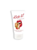 Gel masaj si lubrifiant vegan 2 in 1 Lick it capsuni-sampanie 50 ml