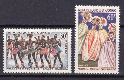 Congo 1964 folclor MI 45-46 MNH foto