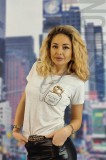 U837-18 Tricou casual cu imprimeu pisica