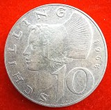 (A46) MONEDA DIN ARGINT AUSTRIA - 10 SCHILLING 1968, PURITATE 640, 7,5 GRAME