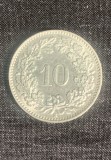 Moneda 10 rappen 1957 Elvetia, Europa