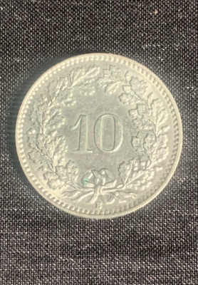 Moneda 10 rappen 1957 Elvetia foto