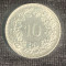 Moneda 10 rappen 1957 Elvetia