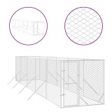 Cumpara ieftin Padoc de exterior pentru caini argintiu 2x10x2m otel galvanizat