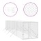 Padoc de exterior pentru caini argintiu 2x10x2m otel galvanizat