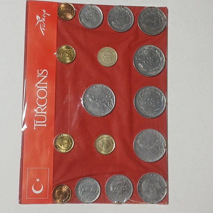 Set 16 monede Turcia, circulate