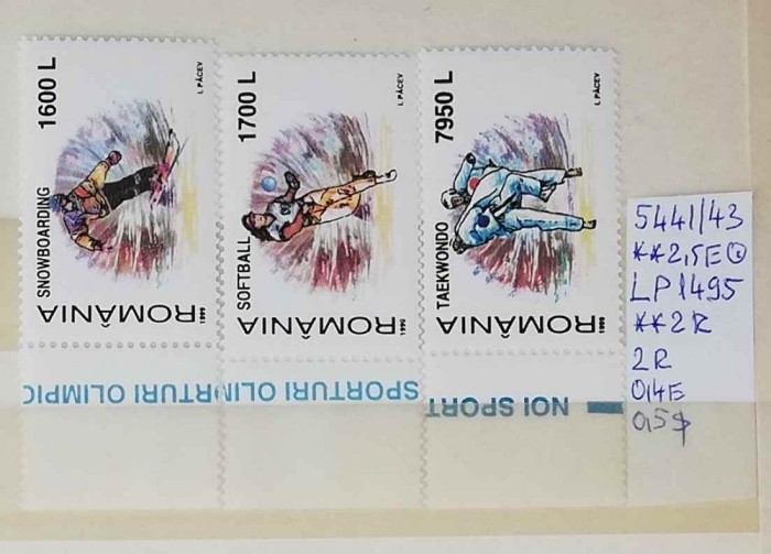 1999 Noi sporturi Olimpice LP1495 MNH Pret 0,8+1 Lei