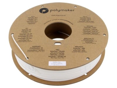 Filament PLA Tough 1,75mm albă 750g PolyMax POLYMAKER foto