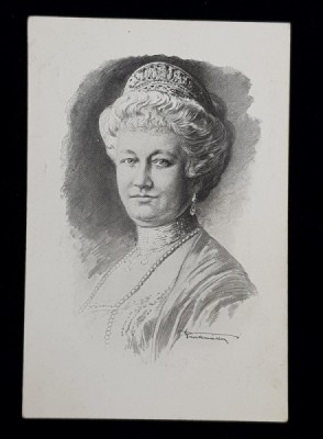 IMPARATEASA GERMANIEI SI REGINA A PRUSIEI , AUGUSTE VICTORIA , CARTE POSTALA ILUSTRATA , MONOCROMA, NECIRCULATA , APARUTA IN TIMPUL PRIMULUI RAZBOI MO foto