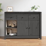VidaXL Servantă, gri, 100x35x74 cm, lemn masiv de pin