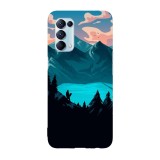 Husa compatibila cu Oppo A73 model Digital mountain trip, Silicon, TPU, Viceversa, Transparent, Carcasa