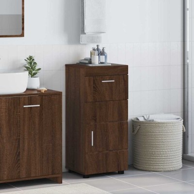 vidaXL Dulap de Baie TULUM Stejar brun 37 x 31.5 x 82 cm Lemn compozit 880348 foto