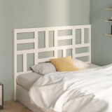 VidaXL Tăblie de pat, alb, 126x4x104 cm, lemn masiv de pin 818181