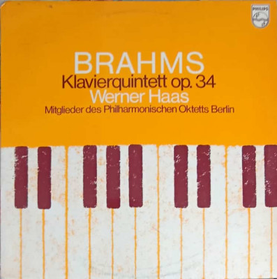 Disc vinil, LP. Klavierquintett Op. 34-JOHANNES BRAHMS foto