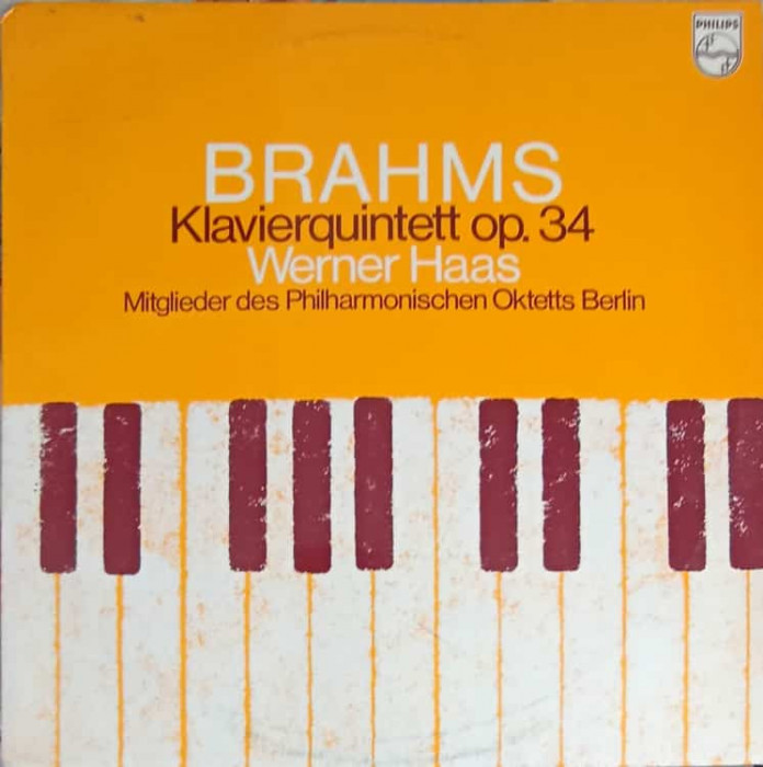 Disc vinil, LP. Klavierquintett Op. 34-JOHANNES BRAHMS