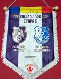 Fanion de protocol-oficial - meci fotbal FC ARGES PITESTI - FARUL CONSTANTA (sezonul 2026-2027 - etapa 5-a)