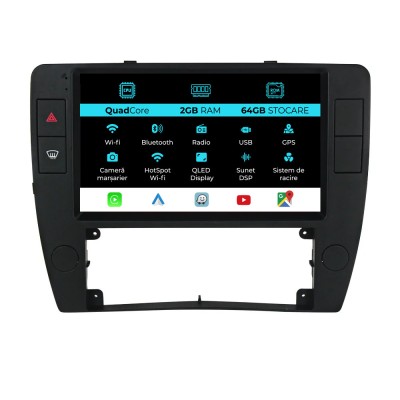 Navigatie Dedicata Volkswagen Passat B5 (2000-2005), 9Inch, 2Gb Ram, 64Gb Stocare, Carplay foto
