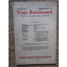 REVISTA VIATA ROMANEASCA REVISTA DE LITERATURA STIINTA SI IDEOLOGIE ANUL XXVIII SEPTEMBRIE-NOIEMBRIE NR. 9-11 1936