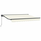 vidaXL Copertină retractabilă manuală Crem 3 x 2 m 3420383