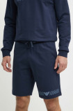 Emporio Armani Underwear pantaloni scurți din bumbac lounge culoarea albastru marin, 111004 4R566