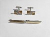 Butoni Argint 925 &amp; Ac Cravata Argint - Set Elegant Barbati, 21.4gr