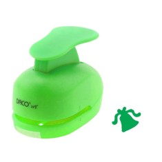 Perforator DACO Hobby, Model Clopotel, Plastic/Metal, Diametru 1.8 cm, Verde, Perforatoare Lucru Manual, Perforatoare Activitati Creative, Perforatoar foto