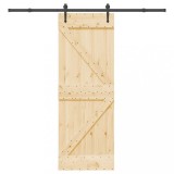 Ușă glisantă cu set de feronerie 70x210 cm, lemn masiv de pin