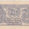 ROMANIA 2 LEI 1920 FILIGRAN PARCHEMINE VF