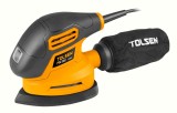 Masina de slefuit triunghiulara Tolsen FX Force Xpress, 200W, 140x140x90 mm + 3 Hartii, Cutie Praf