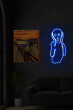Decoratiune luminoasa LED, Scream, Benzi flexibile de neon, DC 12 V, Albastru, Neon Graph