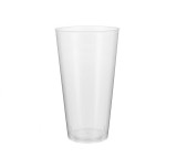 Set 10 buc pahare polistiren reutilizabile 450 ml, transparente