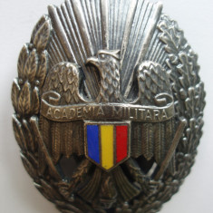 ROMANIA - INSIGNA MILITARA - ACADEMIA MILITARA , INSERIATA , IM1.98