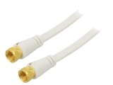 Cablu coaxial Goobay 5m alb 75&Omega; cu mufă dublă 67296