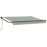vidaXL Cort electric retractabil Verde și alb 3 x 2 m 3419131
