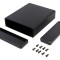 Carcasa Aluminiu Neagra cu Panou 1455 103x120x30mm