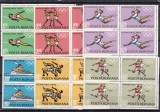 ROMANIA 1972 LP 787 PREOLIMPIADA MUNCHEN BLOCURI DE 4 TIMBRE MNH