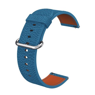 Curea piele, compatibila Fossil Gen 5 Smartwatch, telescoape Quick Release, 18cm, Ocean Blue foto