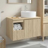 Cumpara ieftin Set dulap baie 2 buc. Stejar Sonoma 79,5 x 44,5 x 82 cm