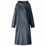 vidaXL Hanorac pătură Albastru marin s Flanelă 42017161