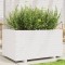 vidaXL Jardinieră de grădină, alb, 90x60x49,5 cm, lemn masiv de pin 847384